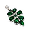 Green Tourmaline Gemstone Pendant in 925 Sterling Silver - Handmade Flower Design, Perfect for Gifts, Parties, and Everyday Elegance
