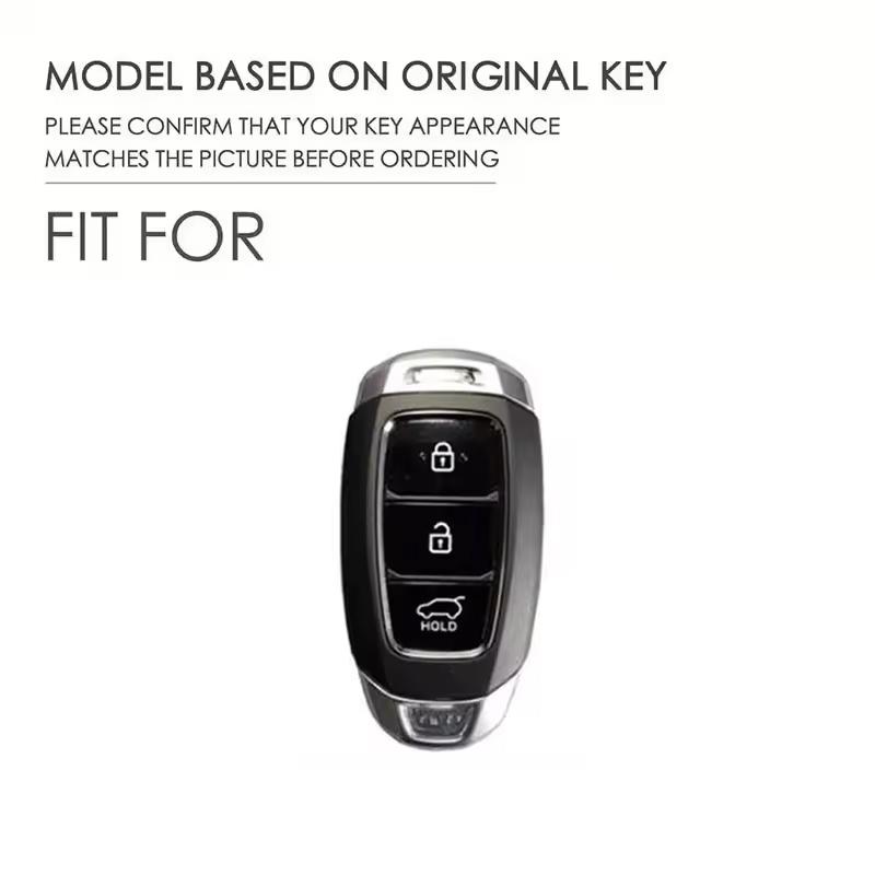 Car Key Case For Hyundai I30 Ix35 Kona Encino Solaris Azera Grandeur Ig Accent Santa Fe Palisade Holder Fob Interior Accessories