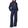 Europe America And The United States Women's Two Piece Oversized Zipper Sweatshirt Wide Leg Sweatpants Casual Suit