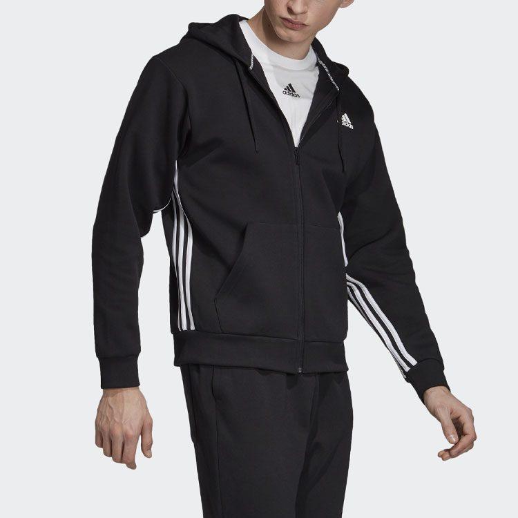 adidas Zipper Three-stripe Hoodie DX7657