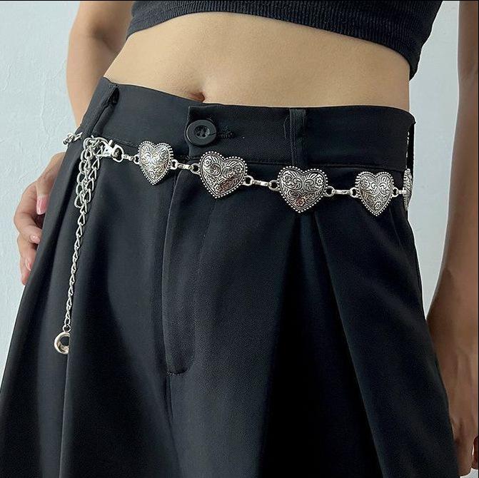 

ROMWE Goth Vintage Skeleton & Butterfly Design Women Waist Chain, Halloween one-size