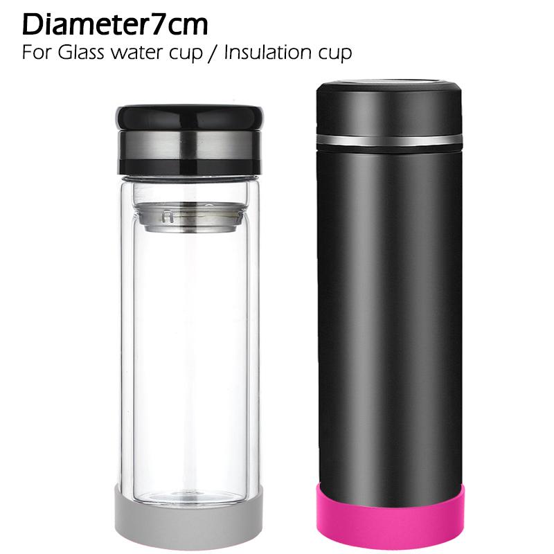 1Pcs 7CM Silicone Water Cup Gasket Anti-wear And Scratch Sleeve Insulation Bottom Protective Washable And Reusable Odorless
