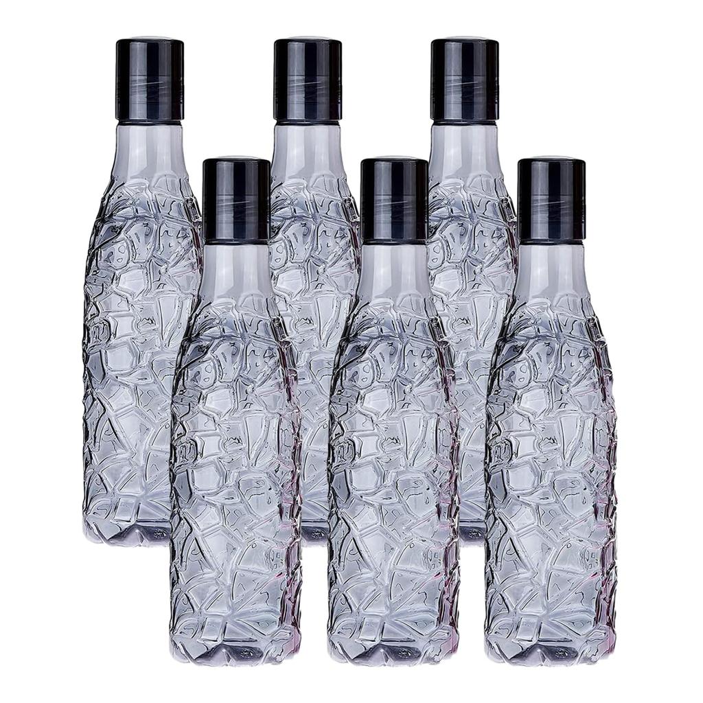 @plastic Water Bottle Pack of 6 pcs Black UKD557 80% off