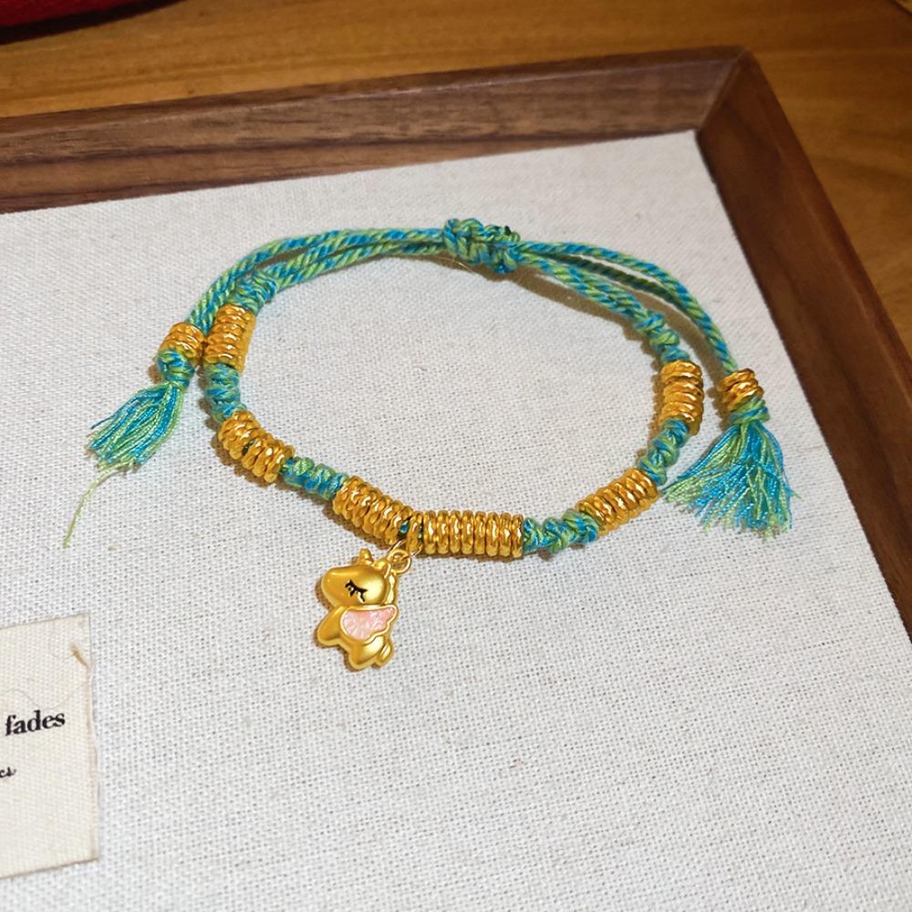 Hand-woven Zodiac Horse Bracelet Year of The Horse Chinese Red Handrope  Spring Festival