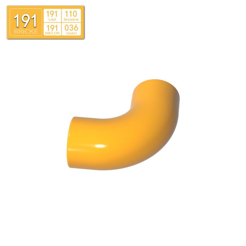BRICKE 1x190° Elbow Connector for LEGO 25214 71076 Blocks 50g (~70 pcs)