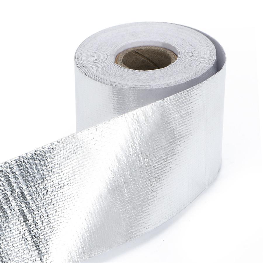 5PCS 2"x5Meter Aluminum Reinforced Tape Adhesive Backed Heat Shield Resistant Wrap Intake Silver