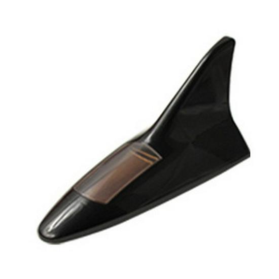Shark Fin Decorative Car Roof Sticker with Solar-Powered Waterproof Warning Light