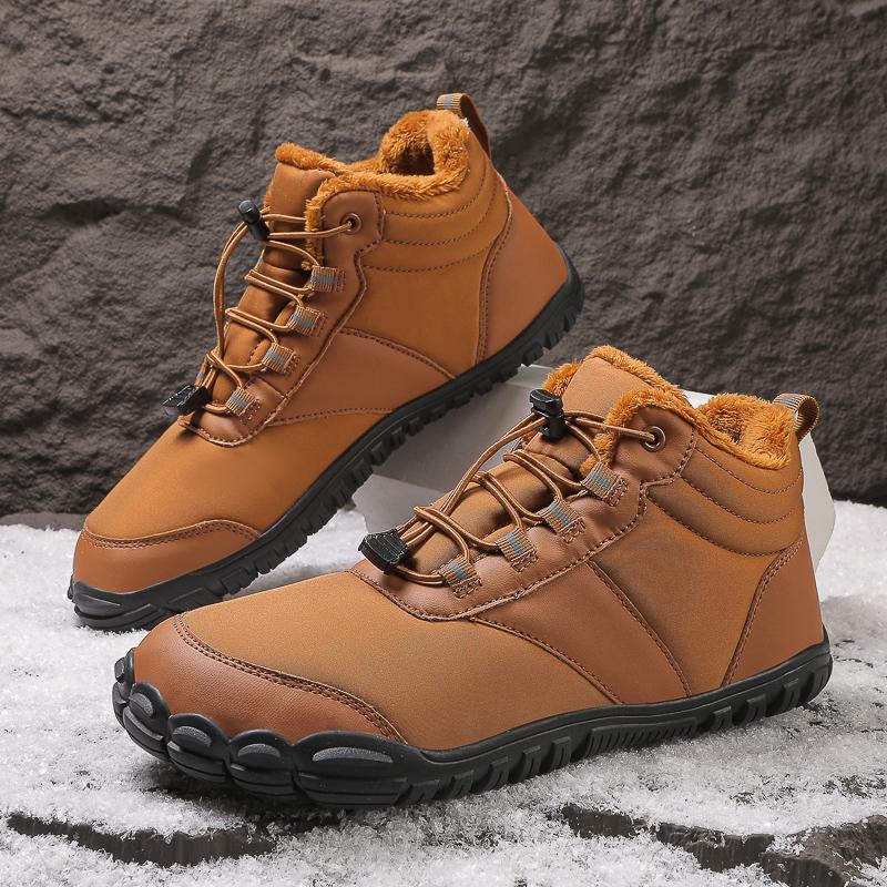 Unisex Cotton Shoes Plush High-top Snow Boots Men Women Warm Winter Hiking Sneakers Non-slip Casual Sports Shoes