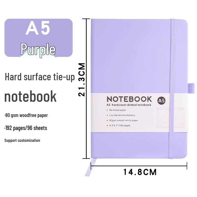 Benutzerdefiniertes tragbares A5/A6 Notizbuch mit Hautgefühl und Gummiband für Geschäft und Studium, personalisiert mit Logodruck