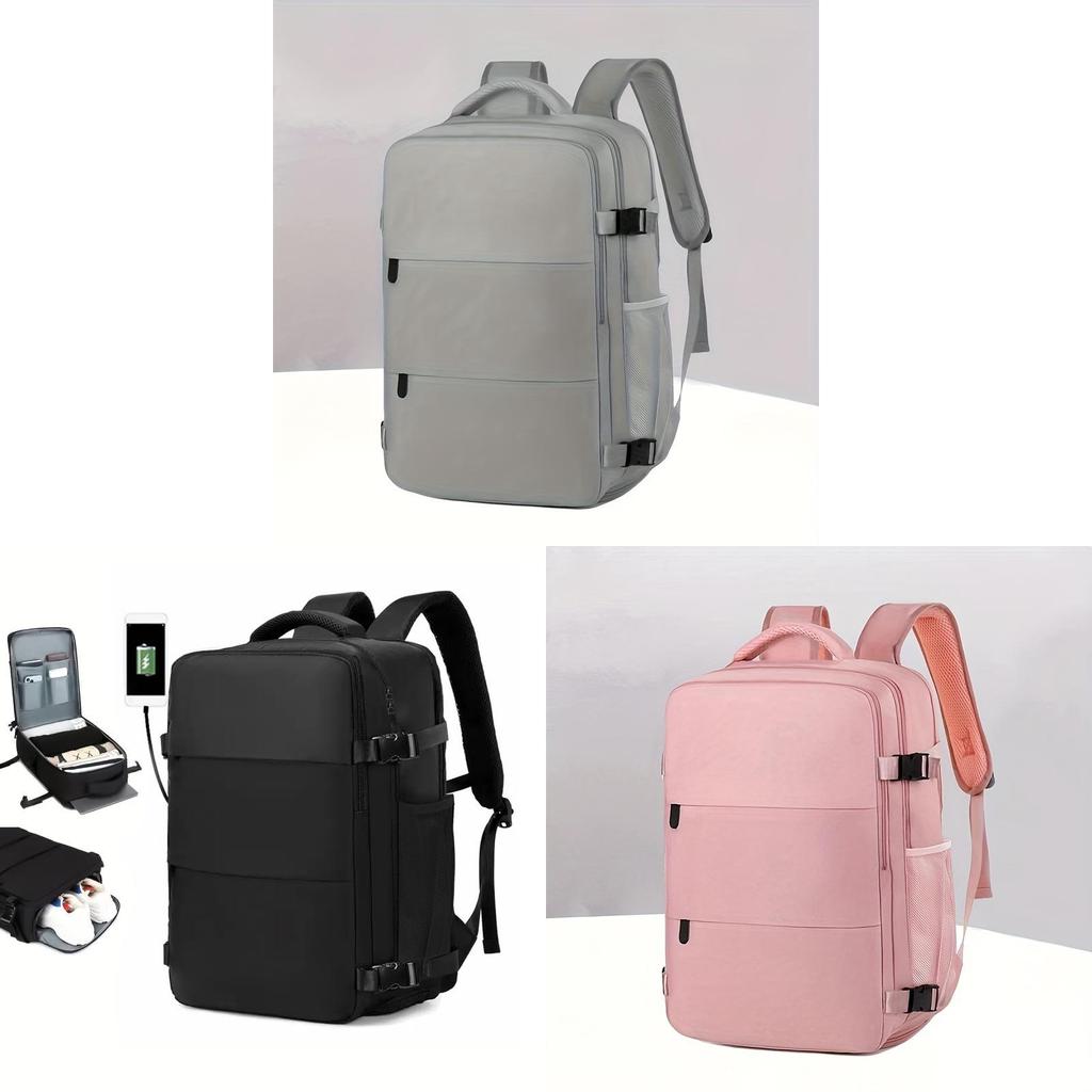 Polyester Travel Backpack For Men Women With Expandable Storage For Casual Trips