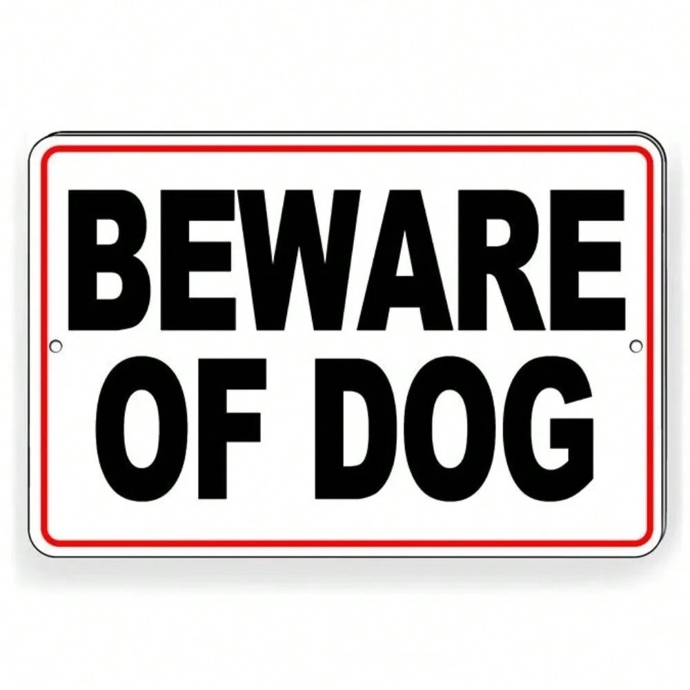 

Guard Pup Beware Of Dog - Guard Dog On Duty, Keep Out Sign - Impact-Resistant Plastic, Ideal for Home/Yard Safety 20x30cm（7.8x11.8inch）