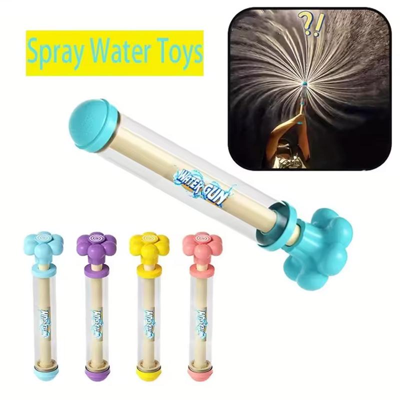 Fireworks Spray Water Pull-Back Water Gun Outdoor Splash Games for Pool Lawn Activities Kids Summer Interactive Water Spray Toys