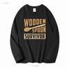 Wooden spoon survivor mens T Shirt unisex funny joke novelty slogan retro fashion comedy design top classic cool meme vintage