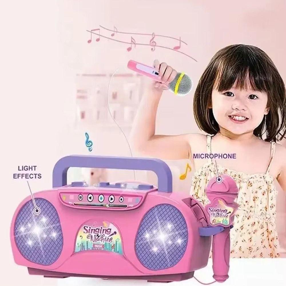 Wireless Singing Machine Plastic Karaoke Machine Microphone Machine Music Speaker Party