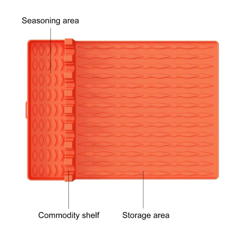 Silicone BBQ Grill Mat Barbecue Grill Pad Nonstick BBQ Grilling Mat Kitchen Accessory Suitable for Outdoor Cooking