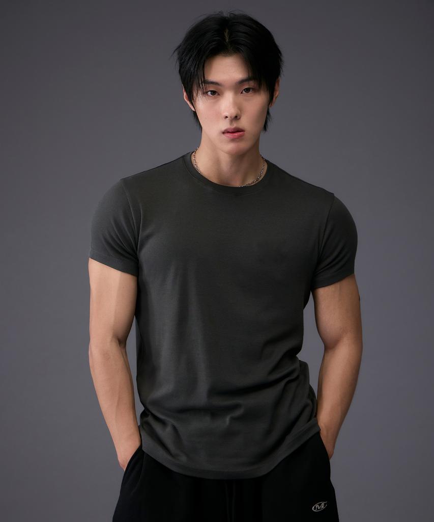 Mihag Premium Cotton Muscle Fit Plain T-Shirt