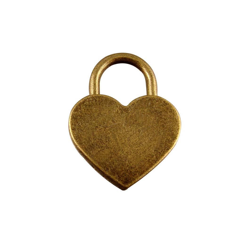 Mini Peach Heart Padlock with Keys for Dorm Lockers, Suitcases & Bags
