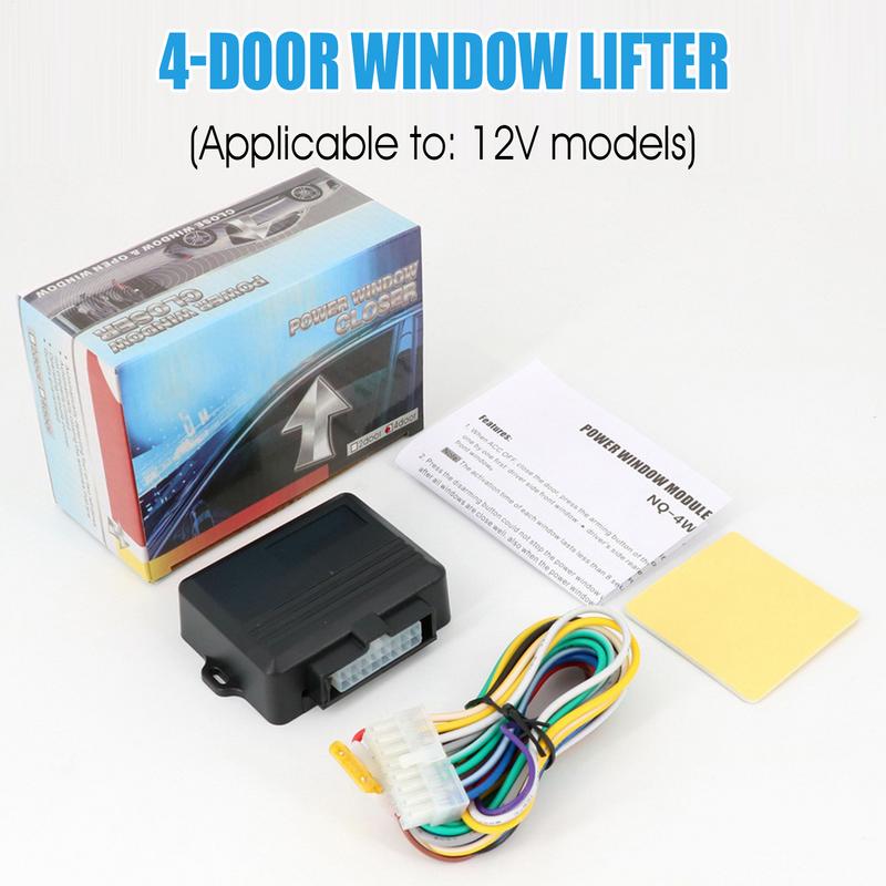12V Auto Window Closer Module 4-Door Automatic Closing System Anti-Pinch Protection Window Lock Actuator For Car Truck SUV