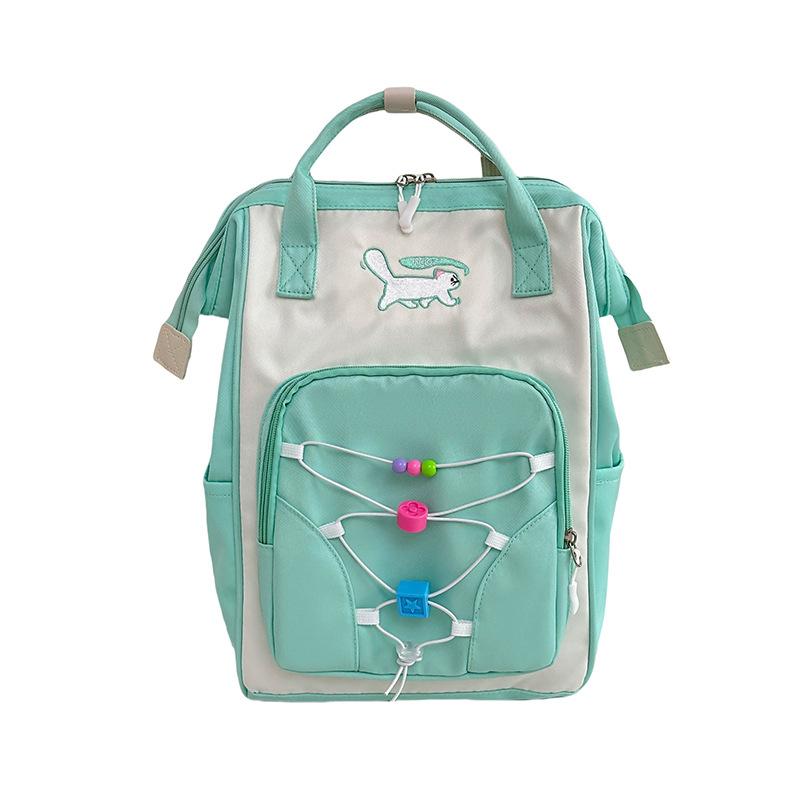 

Школьный рюкзак женский в корейском стиле, для студентов колледжа, учащихся средней школы, большой вместимости, модный рюкзак, Ins Харадзюку, контрастный, простой рюкзак