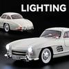1/18 Mercedes-Benz 300SL Supercar Alloy Car Model Sound and Light Pull Back Children's Toy Collectibles Birthday Gift