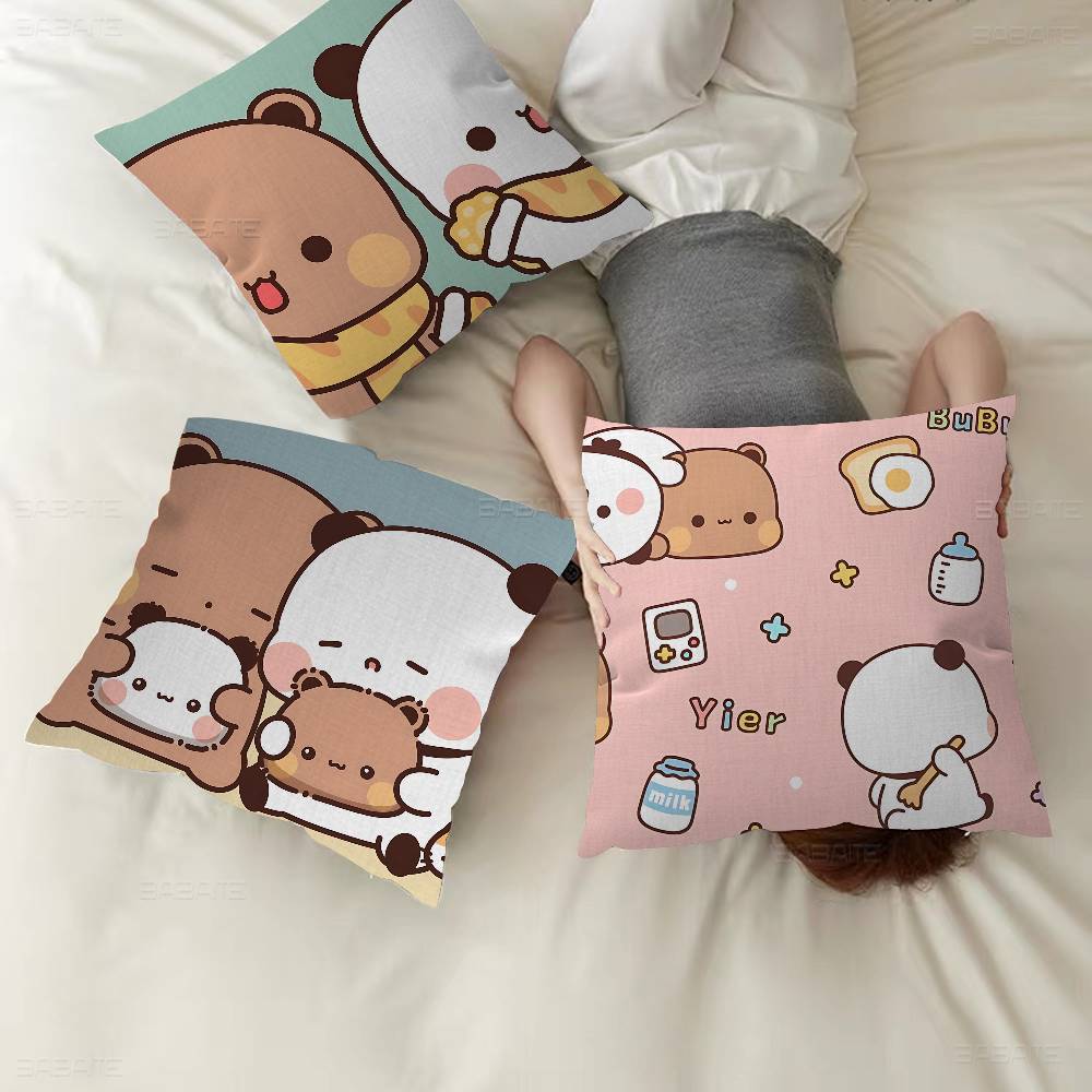 Cartoon B-Bubu And D-Dudu Cute Personalized Picture Text Home Decorative Pillows Household Gifts 45x45cm
