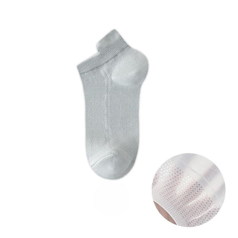 

Мужские летние тонкие влагоотводящие и с противоскользящей пяткой носки, черно-белые спортивные сетчатые дышащие низкие хлопковые мужские короткие носки 1 pair