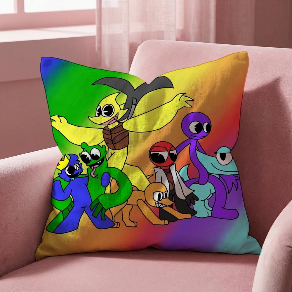 

Game R-Rainbow Friends Cushion Cover Multi-Scene Pillow Cover for Home & Car - Reversible, Soft & Durable for Daily Use 30cmx30cm