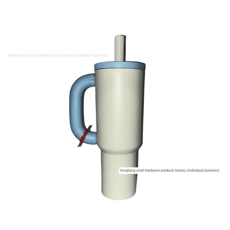 Cross-Border 304 Stainless Steel Handle Car Cup Double-Layer Vacuum Large Capacity Vacuum Cup Macaron Color Ice Cream Cup
