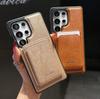 Samsung S25Edge/S24 ULTRA Pinshield Leather Anti-Fall Magnetic Card Holder Case