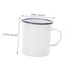 EXCEART Enamel Measuring Cup 500ml Beaker Measuring Cup Mug with Measurement Markings, Heat Resistant, Kitchenware, Cooking, Stylish, White with