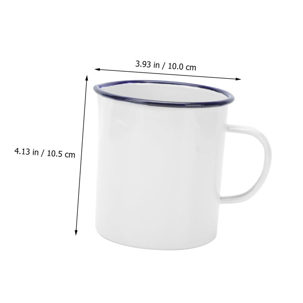 EXCEART Enamel Measuring Cup 500ml Beaker Measuring Cup Mug with Measurement Markings, Heat Resistant, Kitchenware, Cooking, Stylish, White with