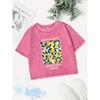 Summer Cotton Crop Tops Womens Fruit Market Barcelona Spain Printing Washed T-Shirts Regular Fit Tees Clothes