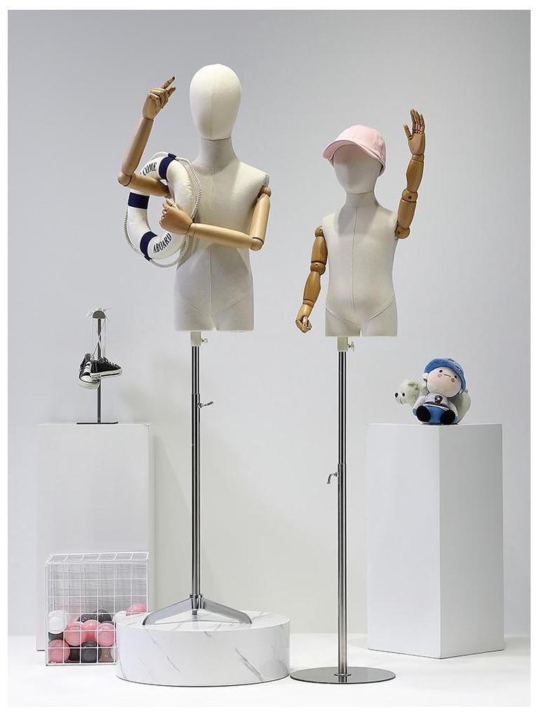 Mannechin Copii cu Picioare Despărțite: Stativ de Expunere Corp Întreg/Jumătate pentru Haine de Copii, Bărbați și Femei