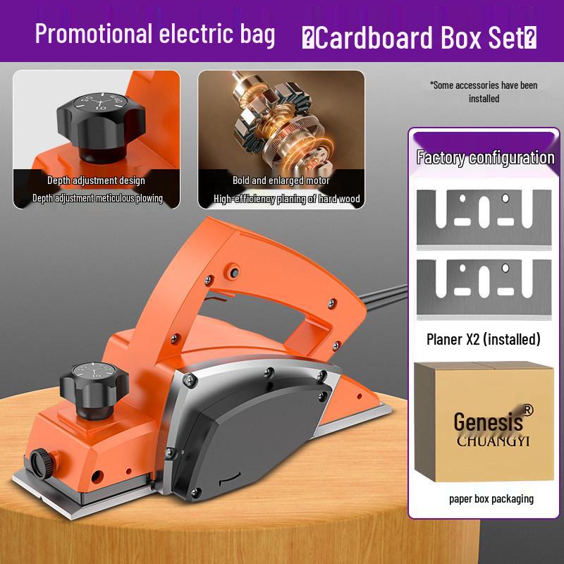 

Chuangyi Compact Benchtop Electric Woodworking Planer - Multifunctional Handheld Planer for Small Household Projects