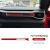 For Ford Mustang GT Dark Horse EcoBoost 2024 2025 2026 LHD RHD Real Soft Carbon Fiber Sticker Car Center Console AC Outlet Trim