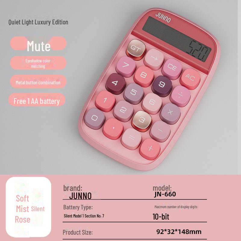 

Портативный калькулятор сахара в кубиках Zunneng JN660 Dopamine для студентов и офисов - креативная, гибкая клавиатура