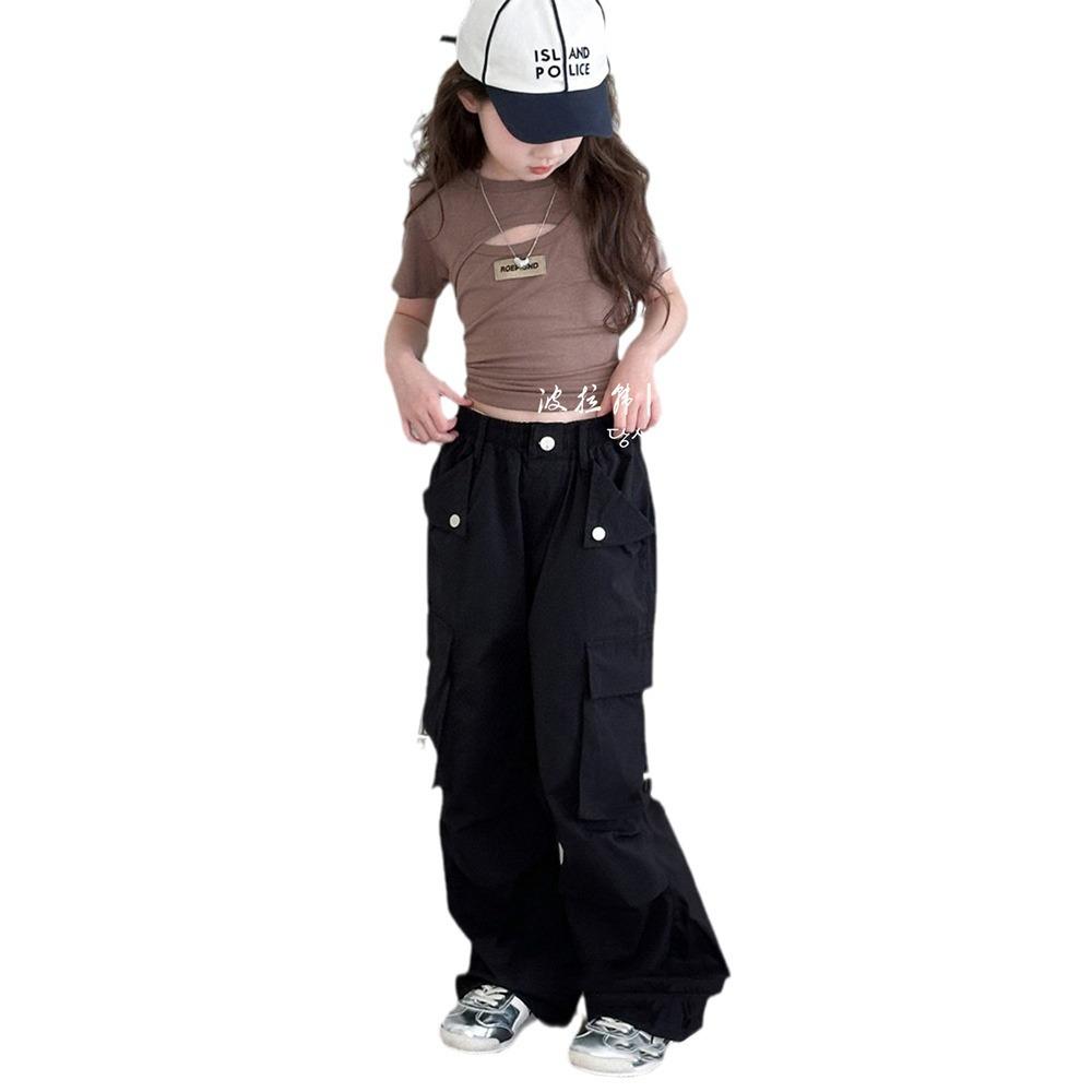Dívčí kalhoty Jarní Dětské Hip Hop kalhoty Letní Dětské Streetwear Ležérní kalhoty Podzimní Móda Dospívající Velké Velikosti Tepláky