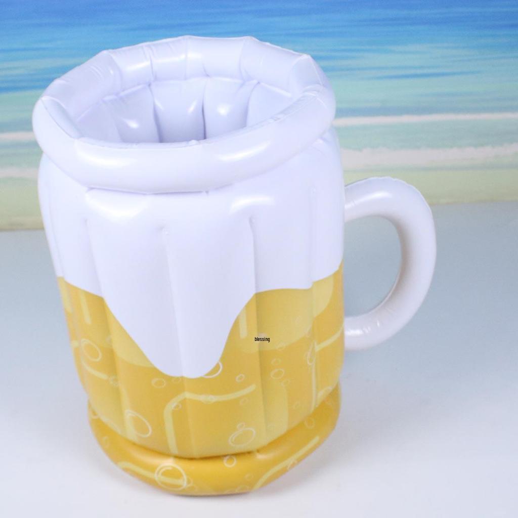 Inflatable Beer Ice Bucket: Thickened PVC Water Toy