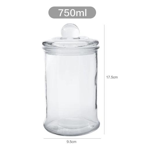 Minimalist Transparent Sealed Glass Jar Storage Jars with Lids Tea Caddy Candy Pots Desk Decoration Spice Jar Cereal Dispenser