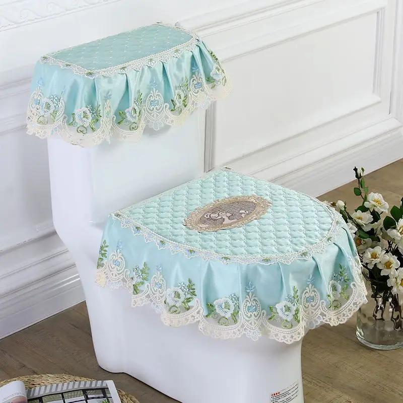 New Three Piece Toilet Cushion Set Seasonal Universal Double-sided Toilet Seat Cover Zipper Style Fabric Toilet Seat Cushion
