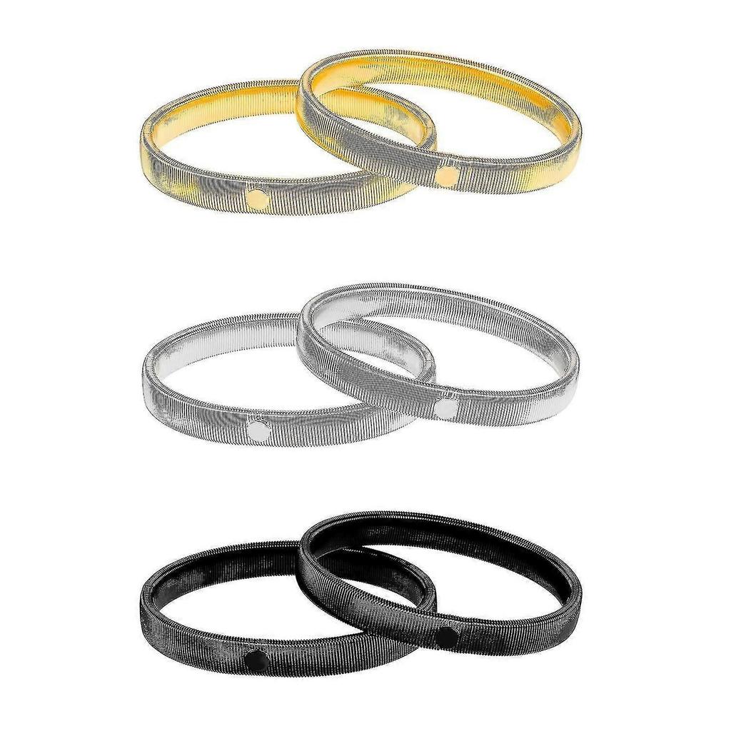 3 Paar Anti-Rutsch-Ärmelhalter mit Metallarmbändern, Verstellbare Hemdsärmelhalter für Damen & Herren