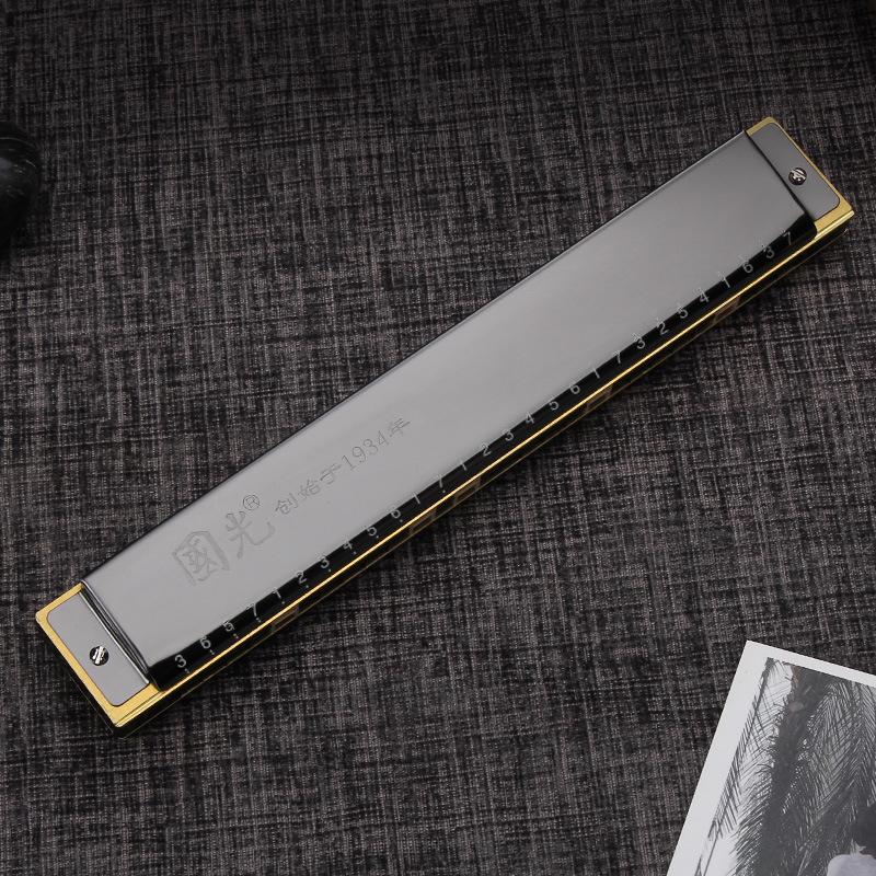 28-Hole Tremolo Professional Harmonica, 24-Hole Accent - Perfect for Adults, Beginners, and Students As an Introductory Musical Instrument