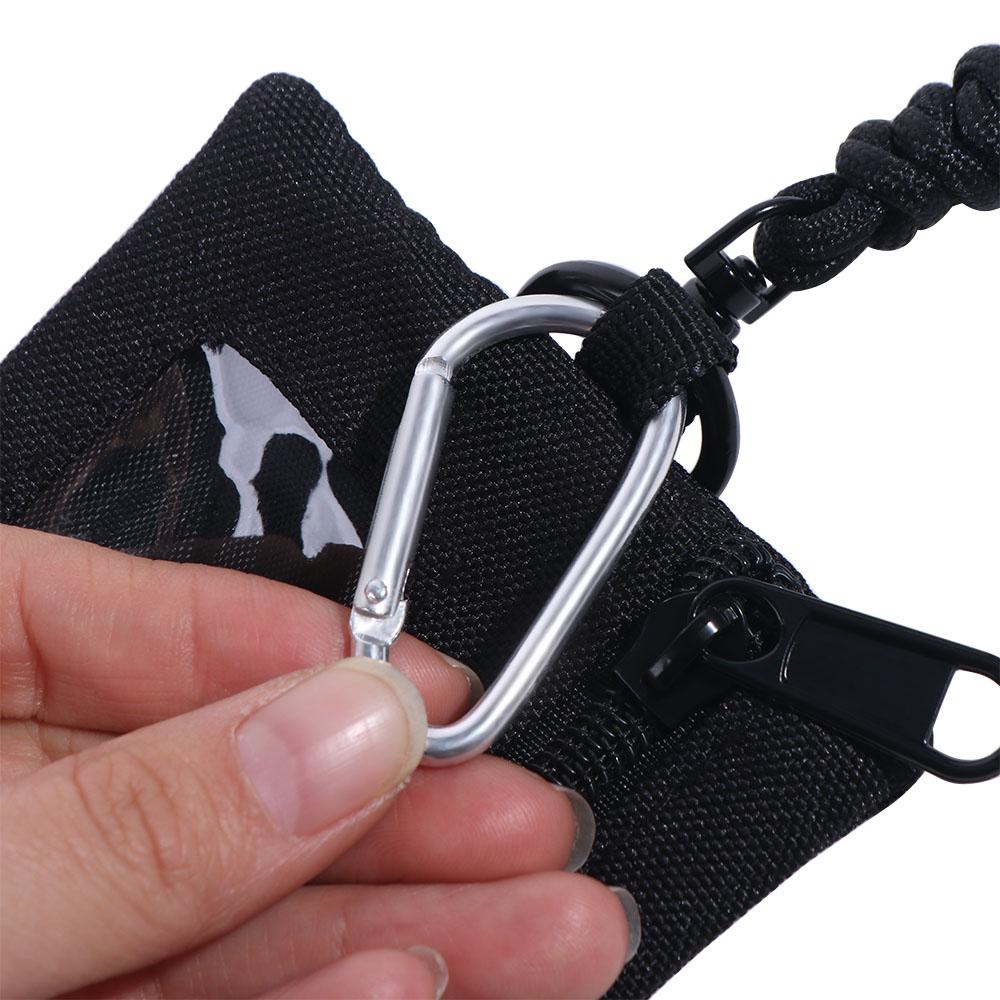 Solid Color Hanging Neck Coin Purse Oxford Cloth Small Storage Bag Hanging Neck Wallet  Zipper Bag