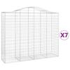 VidaXL 7x Arched Gabion Baskets Arched Gabion Cages Gabion Walls Garden Fences Terrace Outdoor 3145708