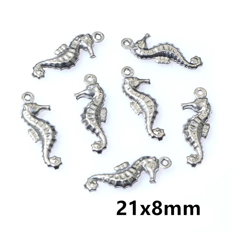 

20pcs Stainless Steel Animal Charms Fish Turtle Bee Bear Pendants Crafts for Necklace Bracelet Earrings DIY Jewelry Accessories