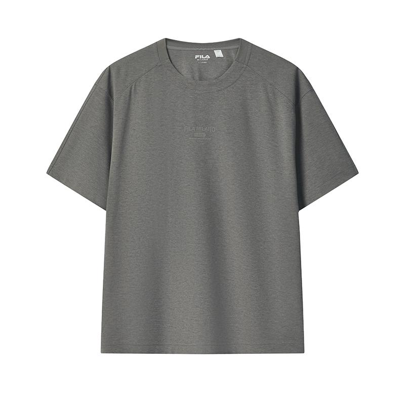 FILA Milano Series Casual Loose Comfortable T-Shirt Men tops Dark-Gray F11M625120FDY M