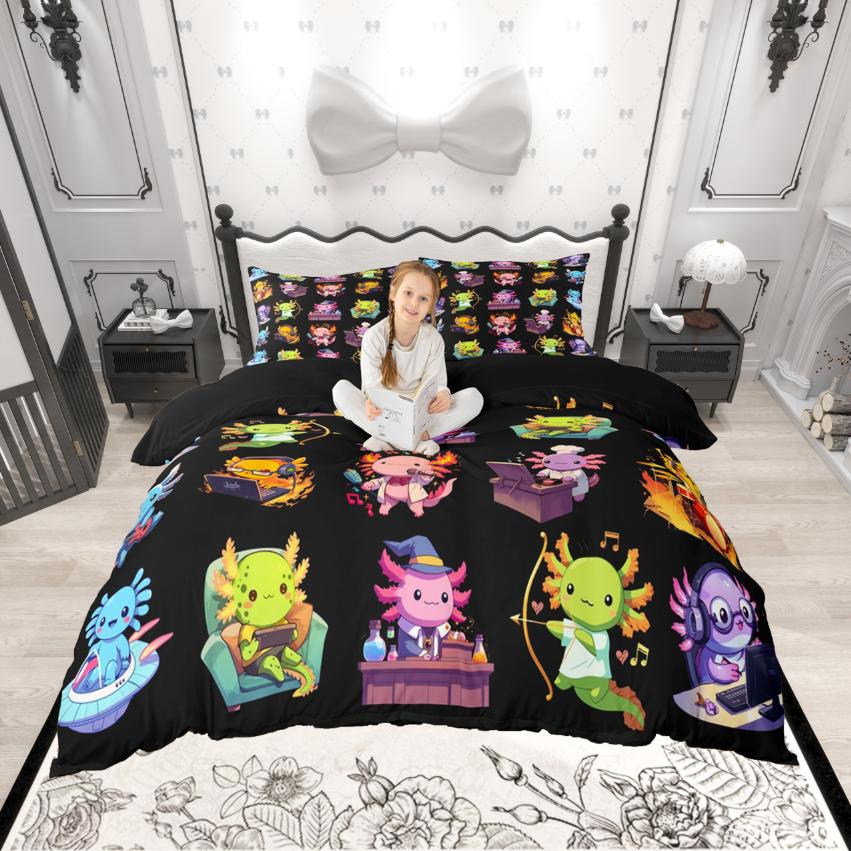 

Одеяло Homewish Милый Мультяшный Русалка Океан Морское Животное Комплект Одеял акварель Коралл Ракушка Постельное Белье для Девочек Comforter (quilt)-EU Single(135*200cm)3pcs