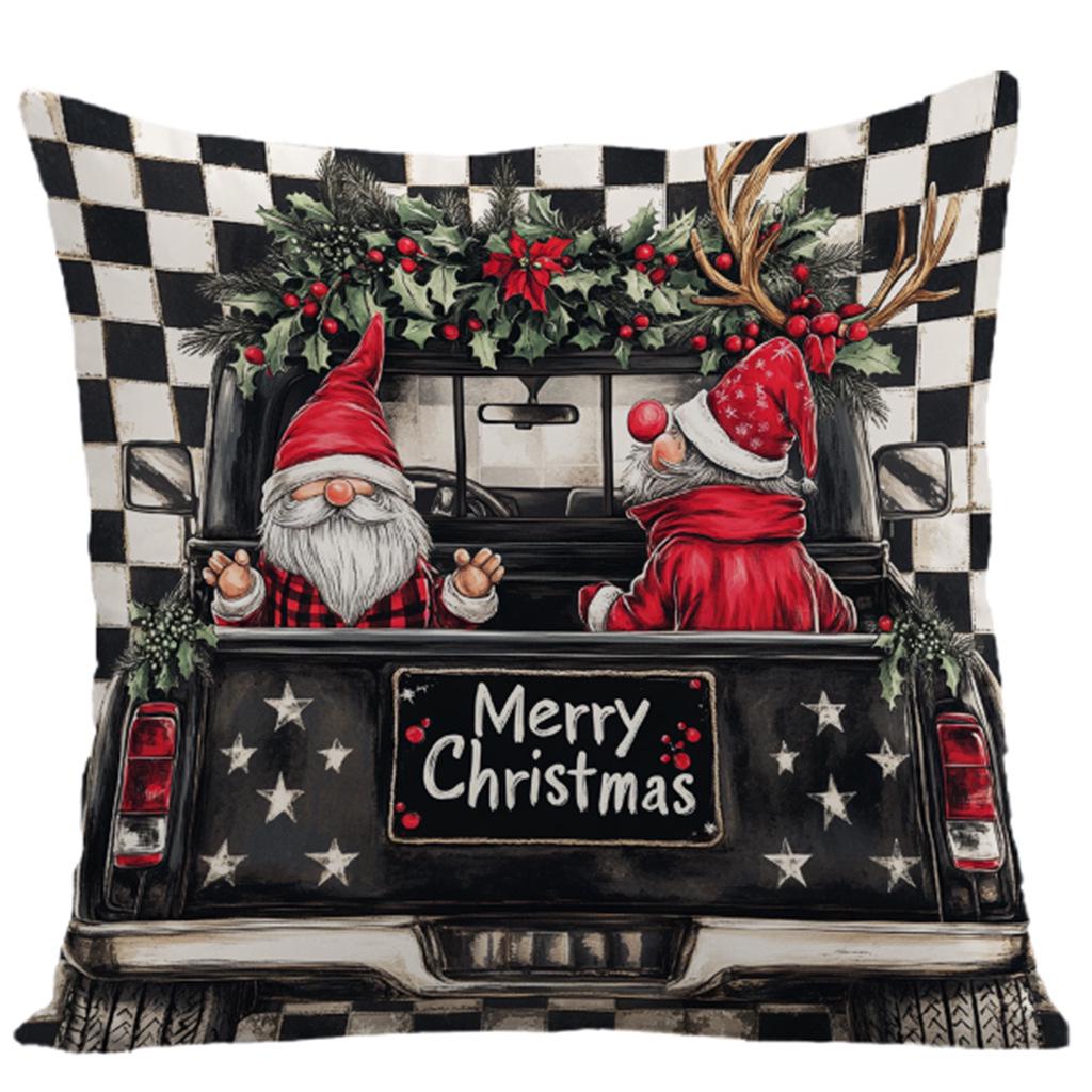 Cross-Border Christmas Pillowcase: Festive Sofa & Office Cushion Cover
