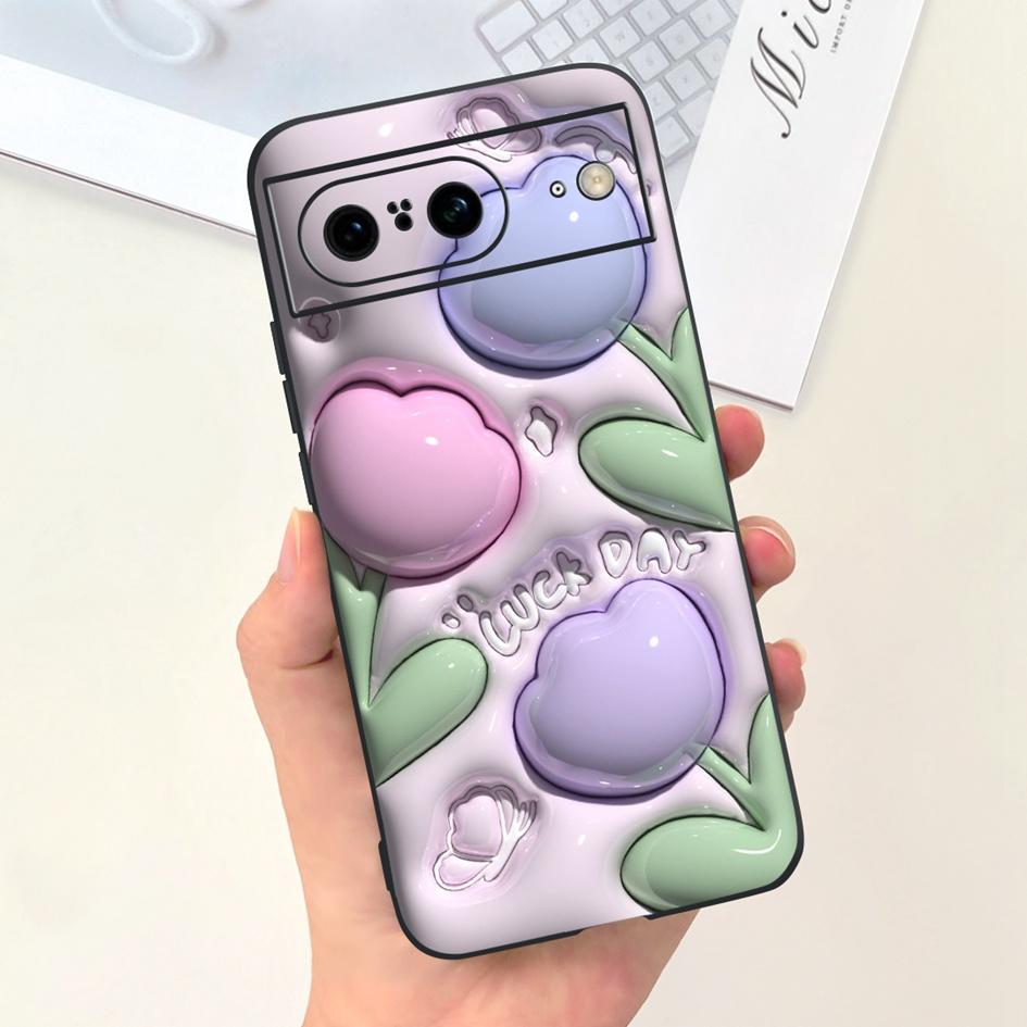 For Google Pixel 8 Pro Case GC3VE G1MNW Soft Silicone Rubber Protector Cover For Google Pixel 8 8A Bumper Pixel8 8Pro Phone Case