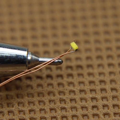 Miniature 0.1mm Copper Wire Pre-Wired SMD 0402 Chip LEDs, Warm White, 20-Pack, for Model Trains, Railways, Buildings, and Dioramas